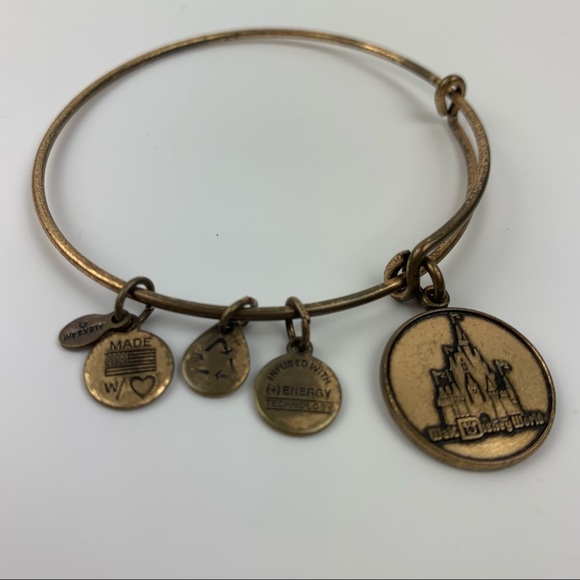 Alex and Ani Walt Disney World Bracelet Cinderella’s Castle Gold Bangle - Picture 11 of 11